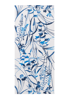 堰出し風秋草［セキダシフウアキクサ］・紺濃淡